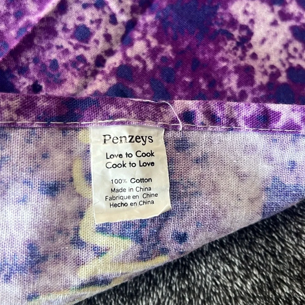 Penzeys Tie Dye Heal The World Cook DInner Tonight Towel / Cloth and Magnet